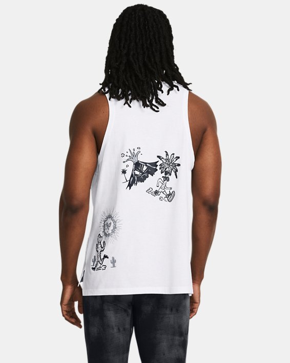 Camiseta sin mangas UA Launch para hombre, White, pdpMainDesktop image number 1